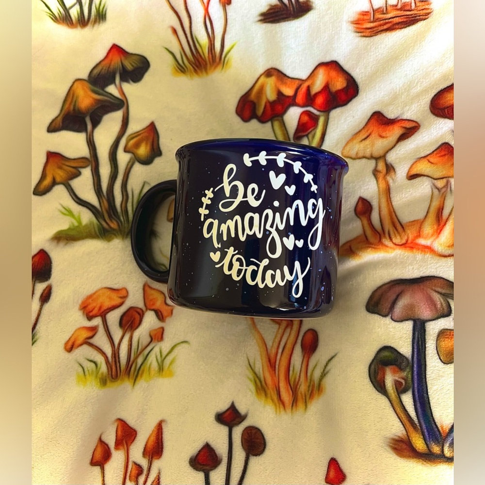 “Be Amazing Today” Sticker Mug 🌌